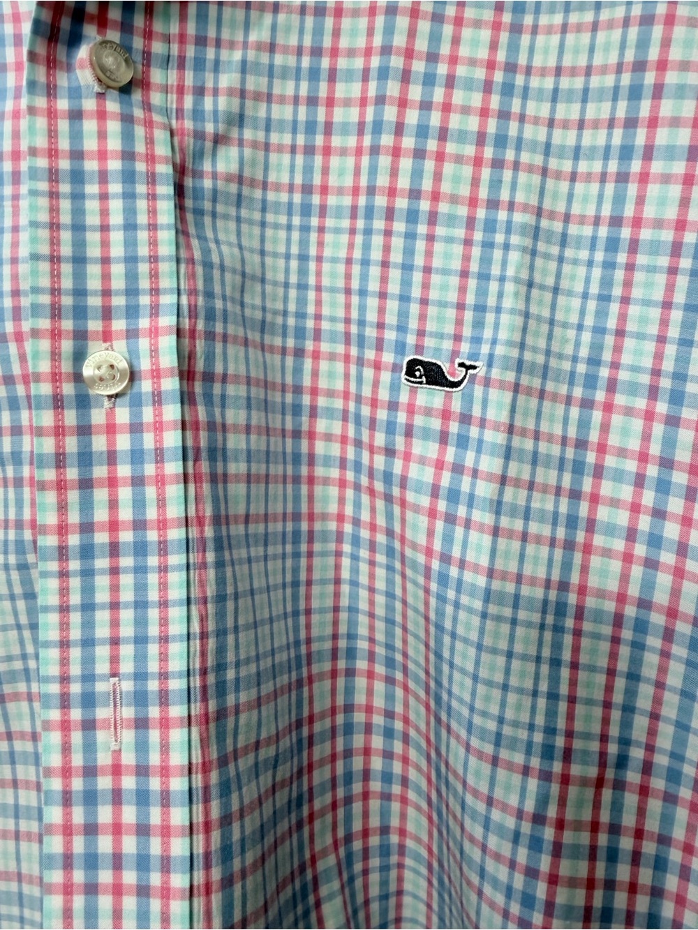 Vineyard Vines Blue & Pink Multi-Check Button-Down Shirt